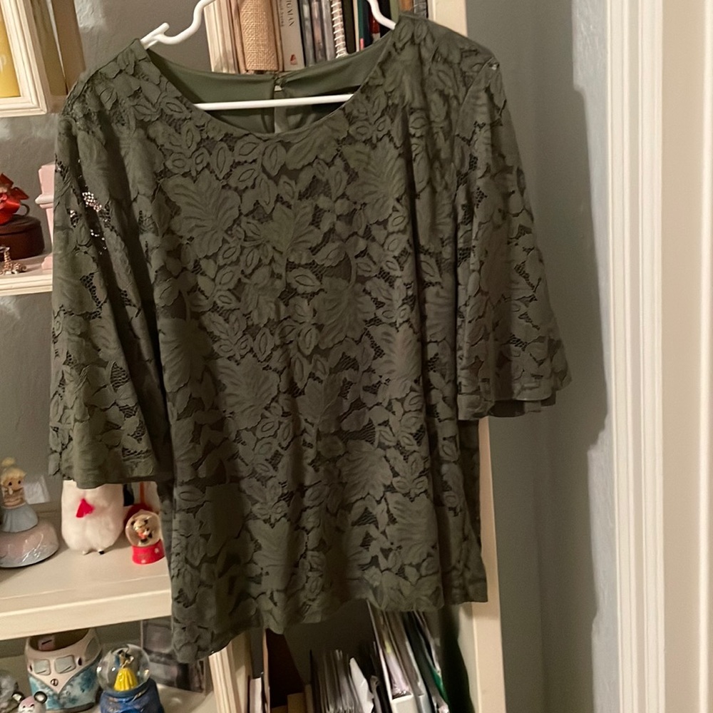 army green Banana Republic blouse